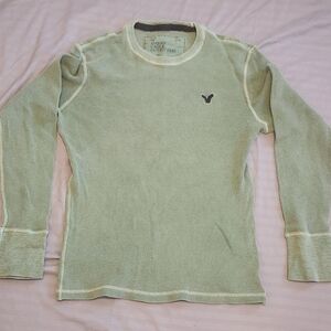 American Eagle Green Long Sleeve Thermal Tee (Mens M)